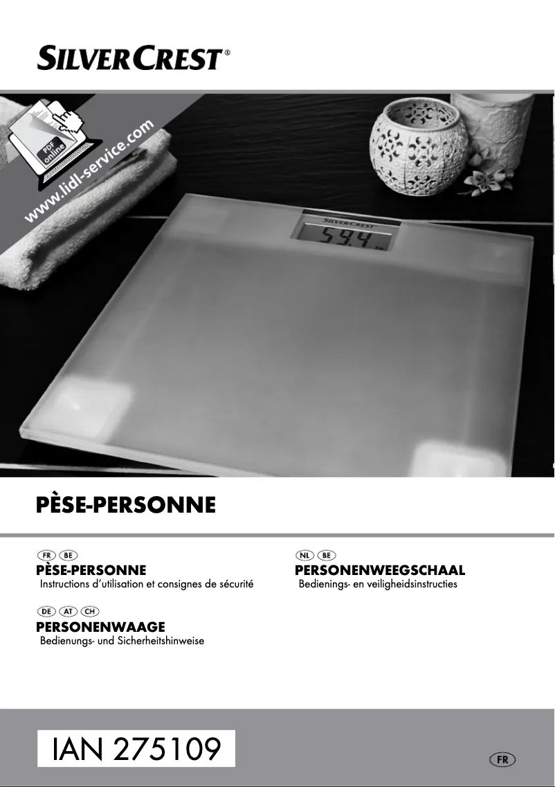 First page image of the manual for IAN 275109