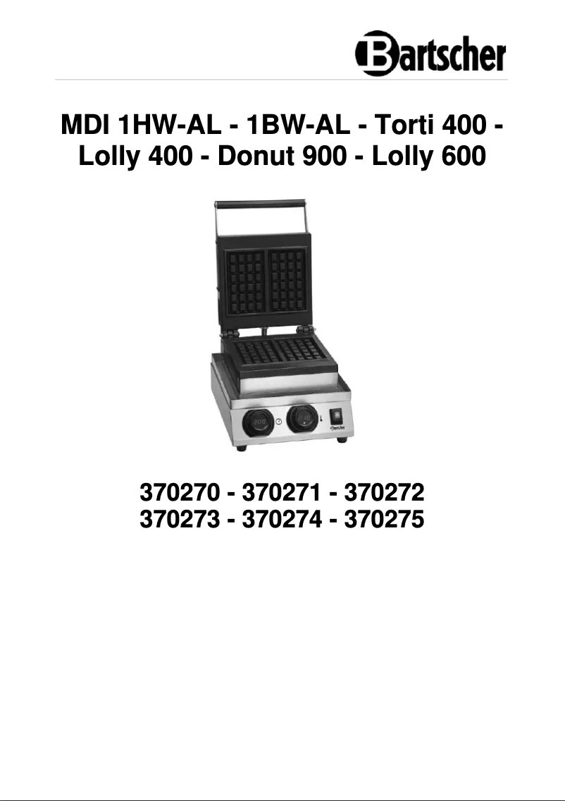 First page image of the manual for Lolly 400