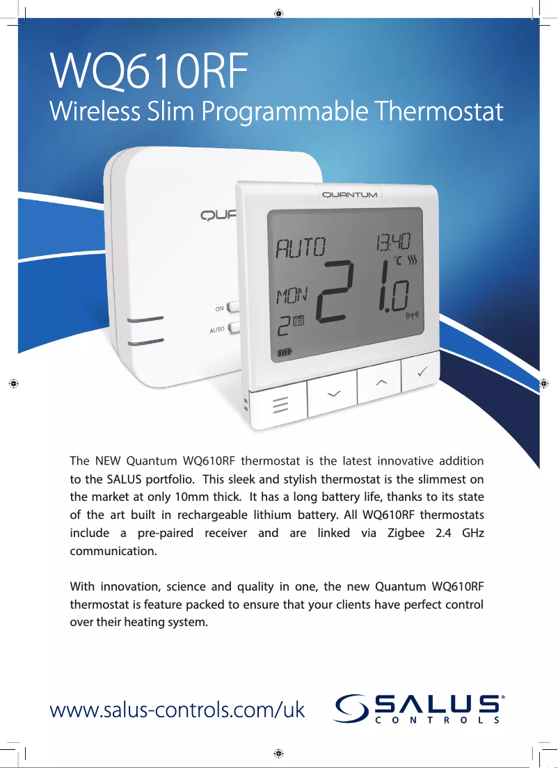 First page image of the manual for WQ610RF