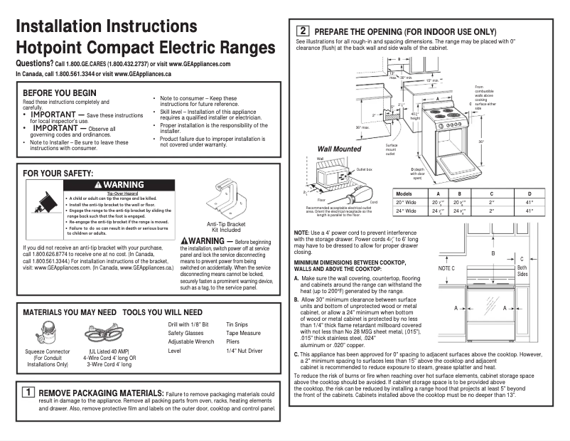 First page image of the manual for RA820DDWW