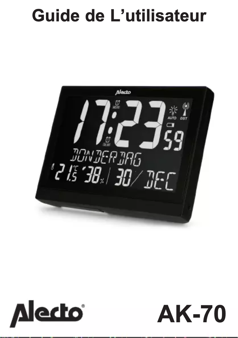 Page 1 of the manual User Manual Alecto AK-70