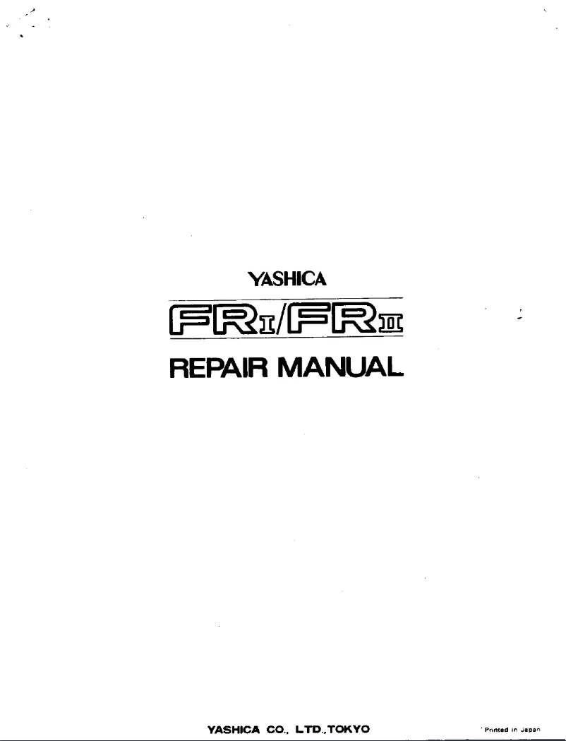 First page image of the manual for FR II