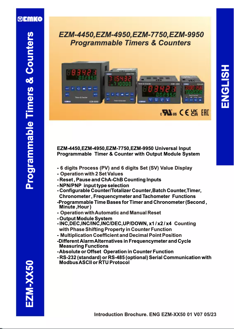 Page 1 of the manual User Manual Emko EZM-7750