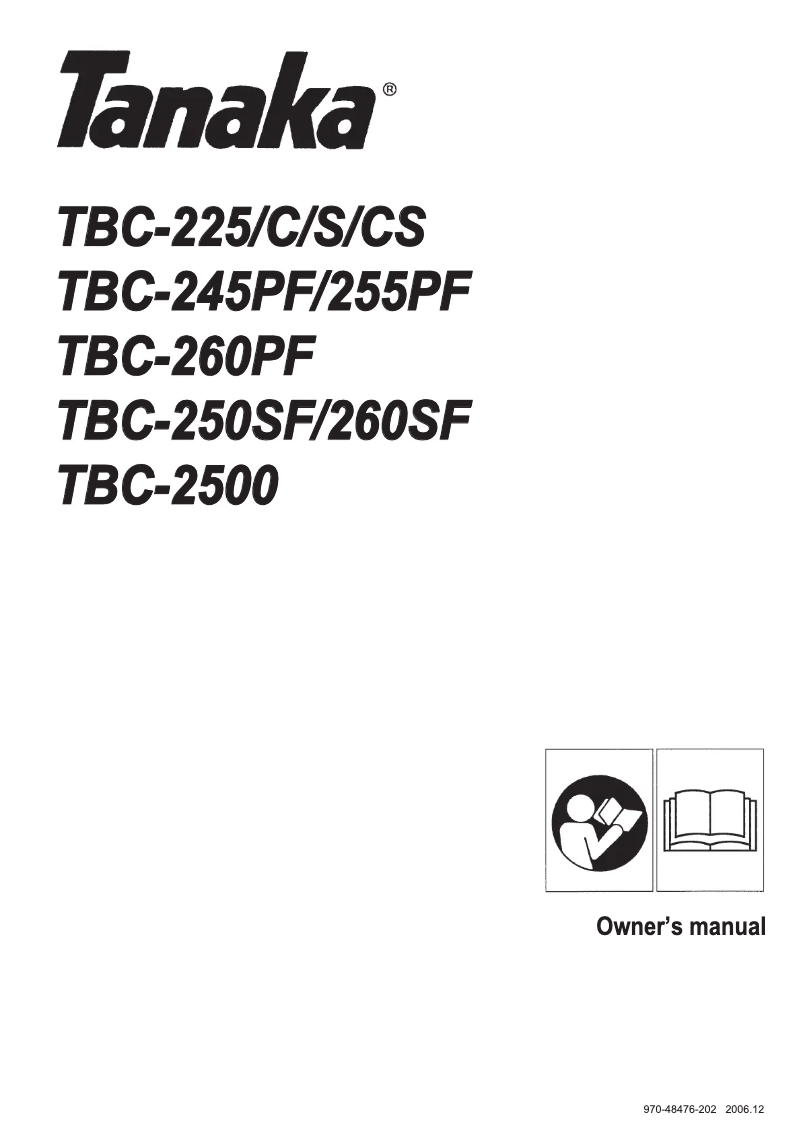 First page image of the manual for TBC-260PF