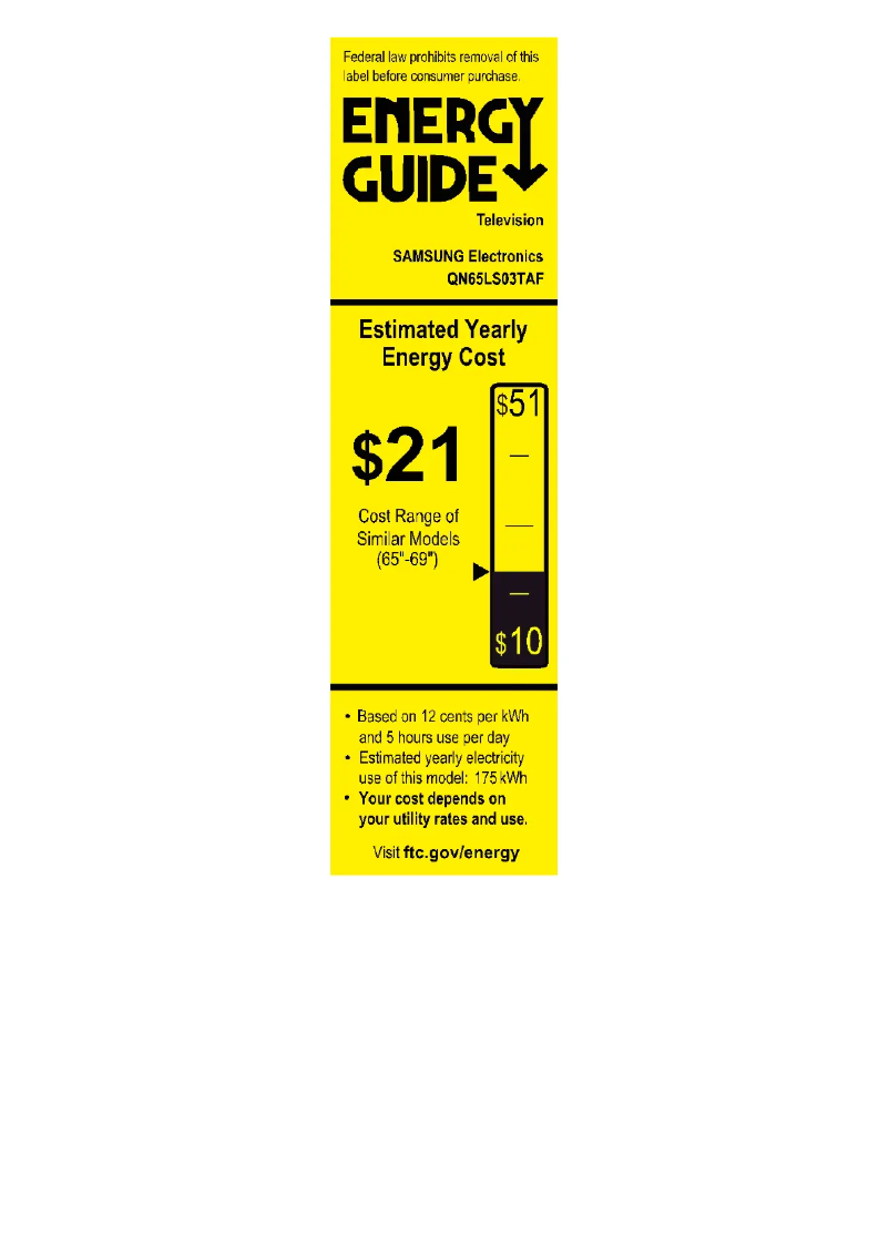 First page image of the manual for QN65LS03TAFXZA