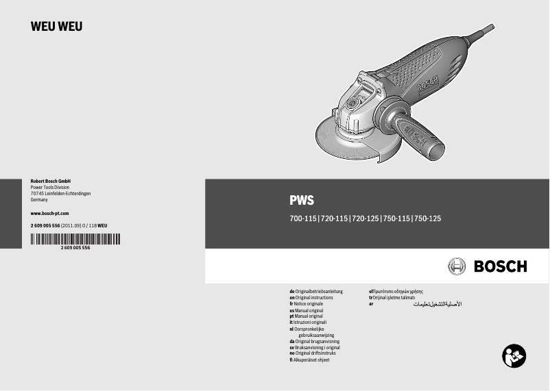 Page 1 of the manual User Manual Bosch PWS 720-125
