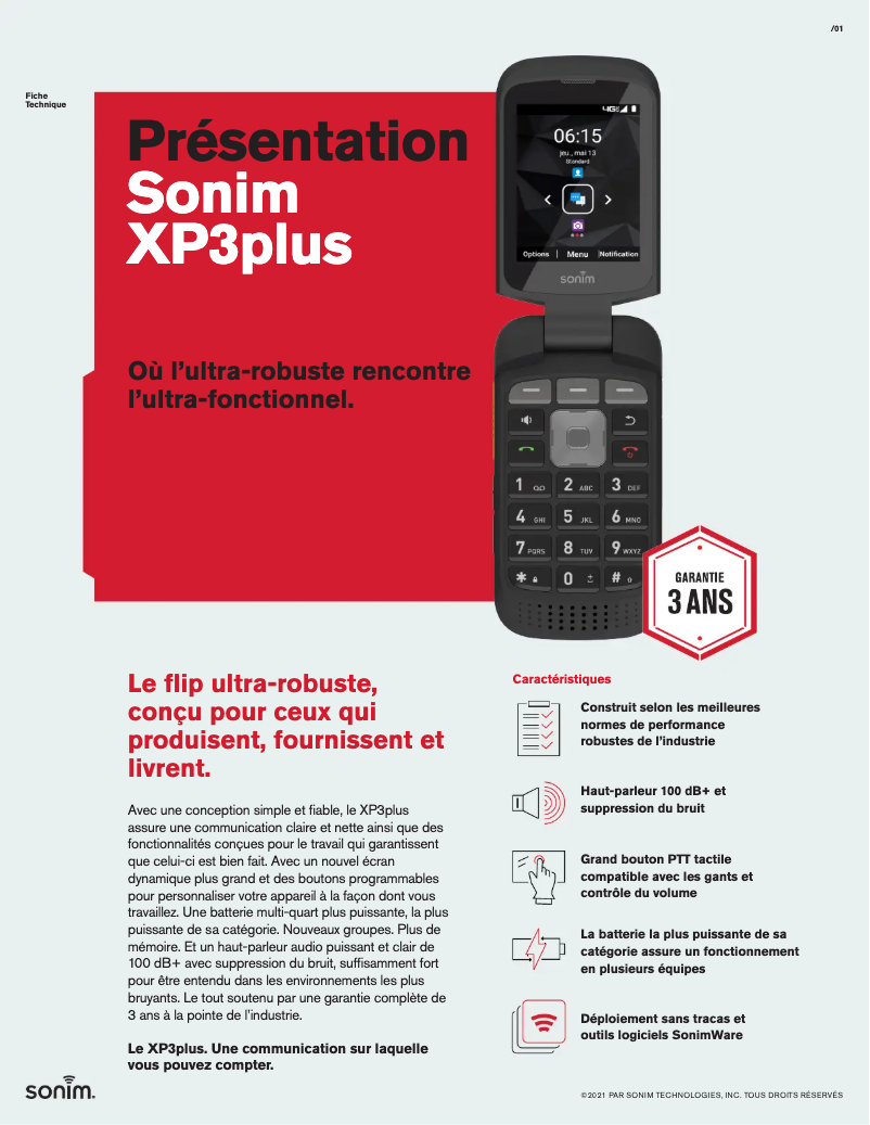 First page image of the manual for XP3 Plus