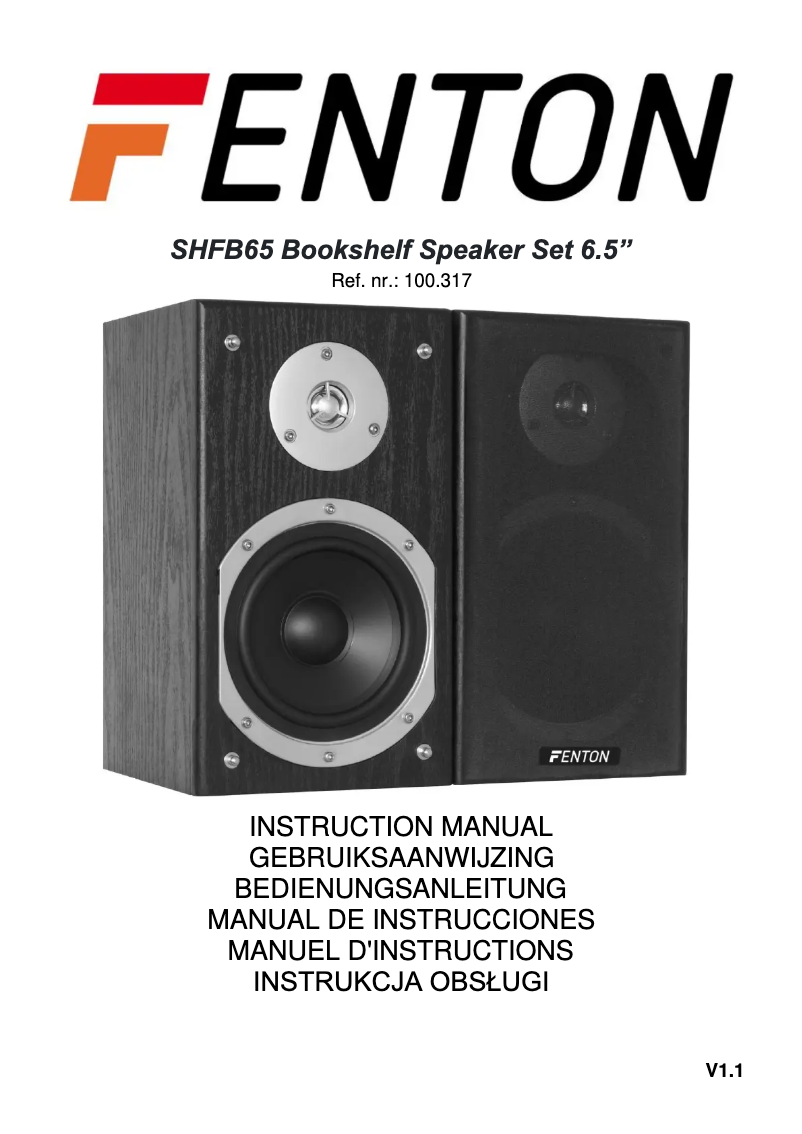 Page 1 of the manual User Manual Fenton SHFB55B