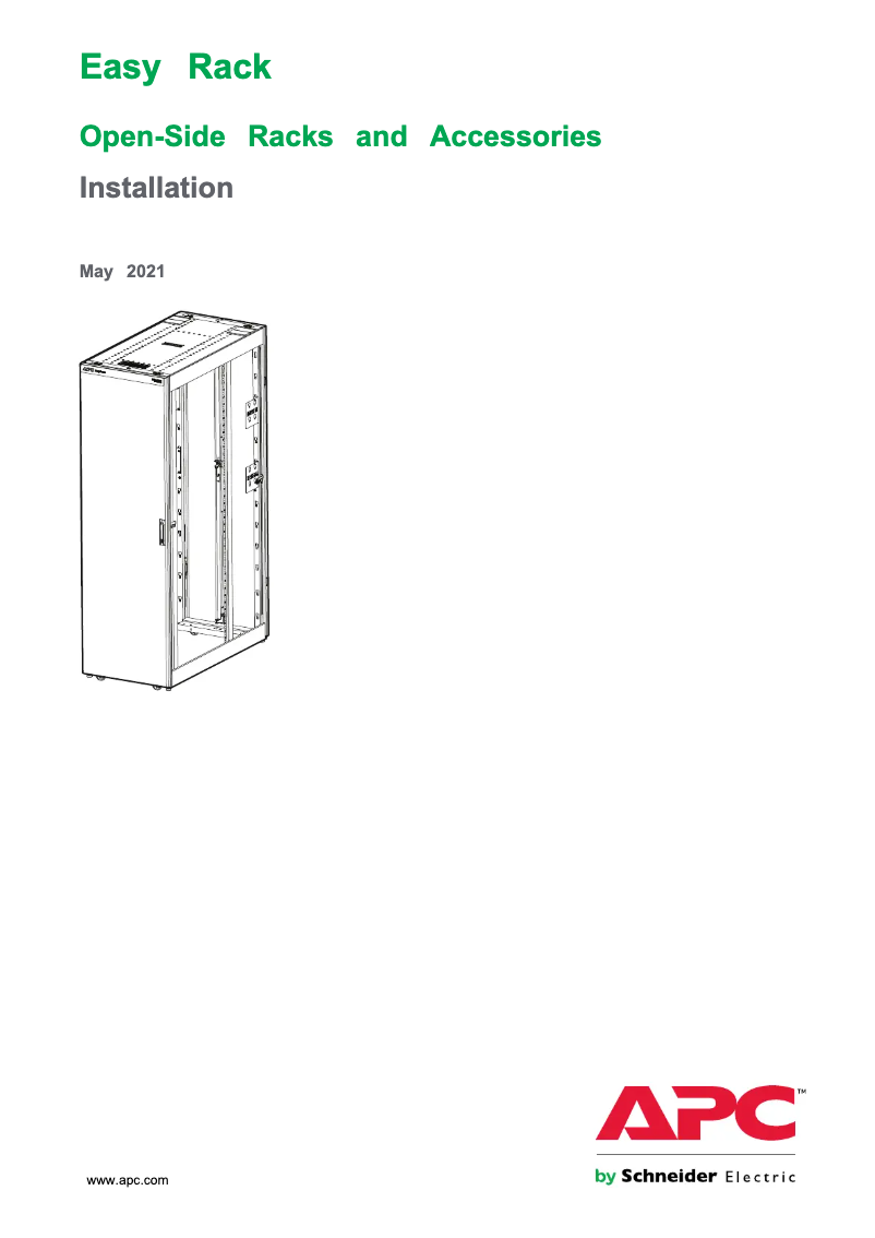 Page 1 of the manual User Manual APC ER7SIDE4812