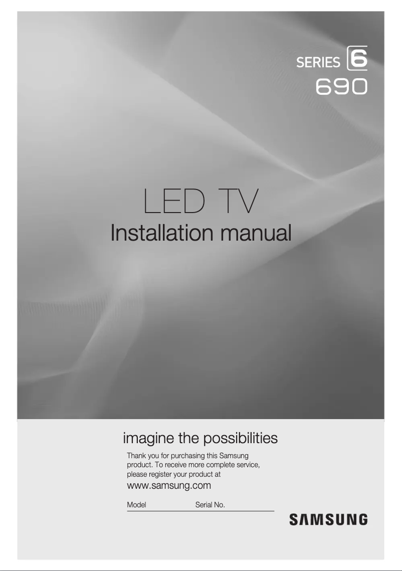 First page image of the manual for HG32AD690DW