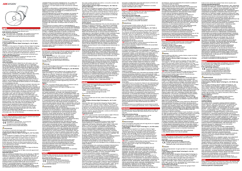 Page 1 of the manual User Manual Hikvision DS-PA0103-A