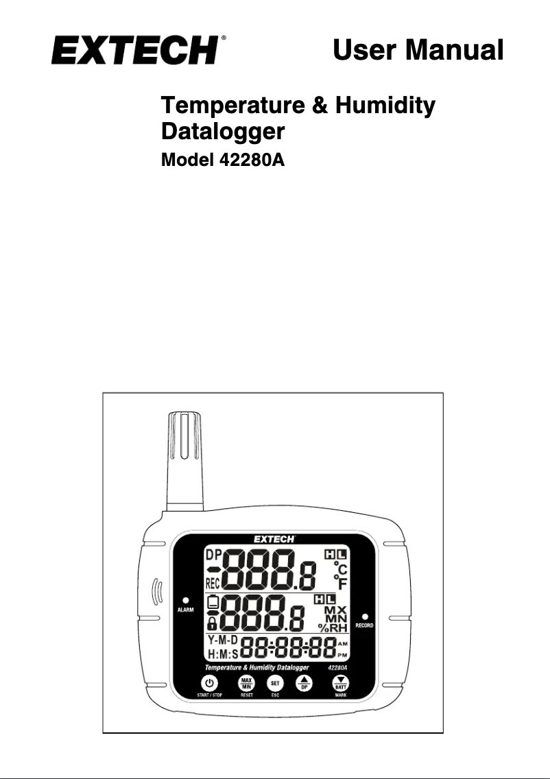 Page 1 of the manual User Manual Extech 42280A