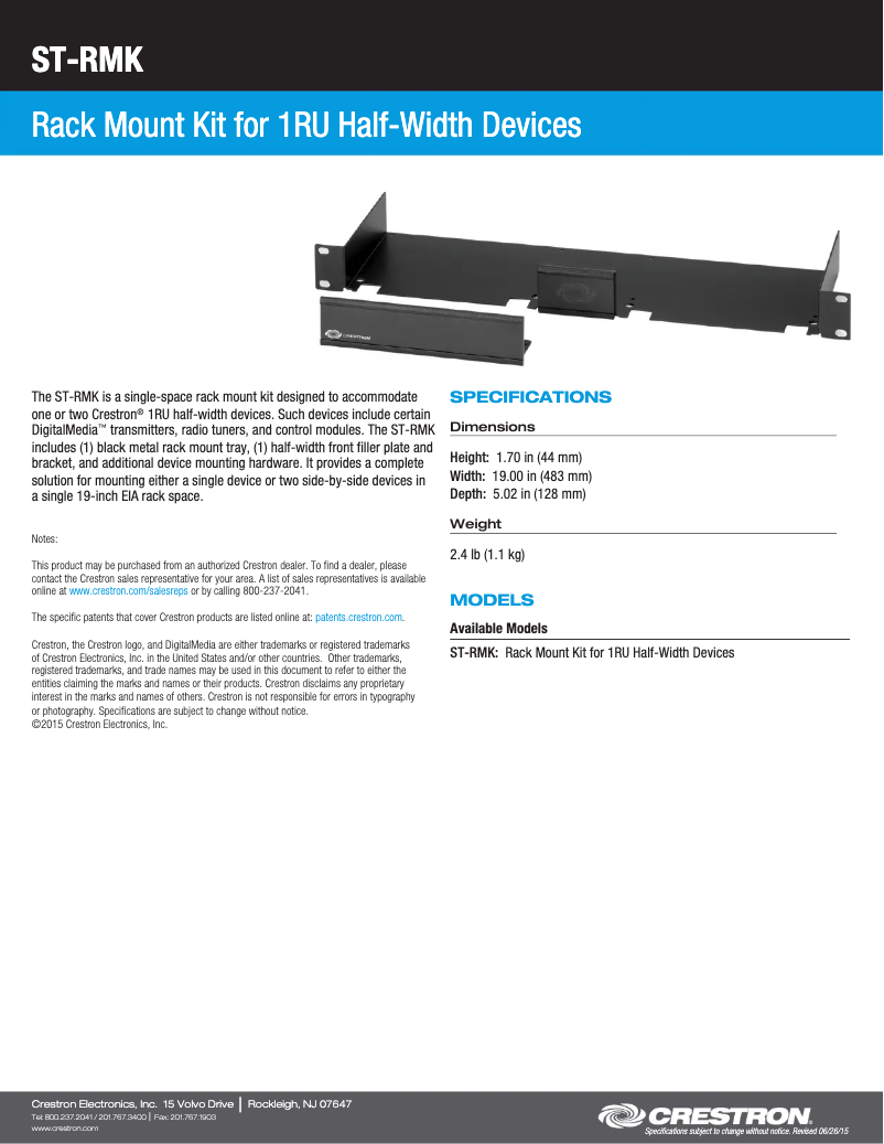 Image de la première page du manuel de l'appareil ST-RMK