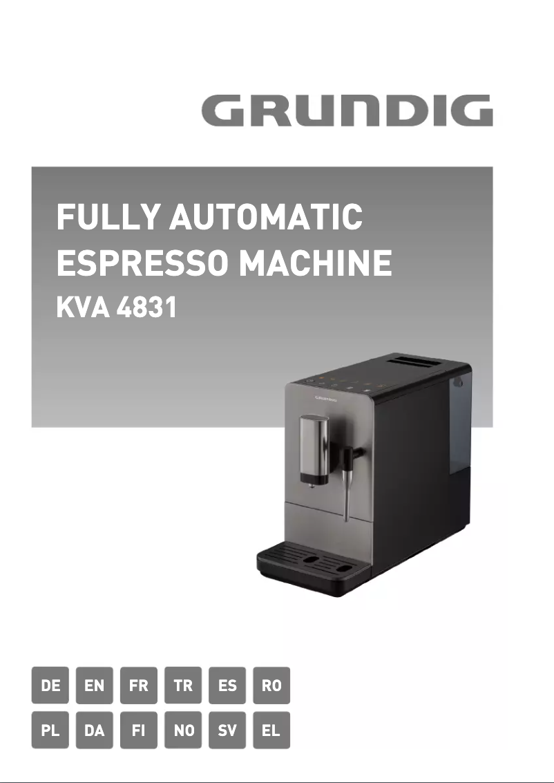 First page image of the manual for KVA 4831