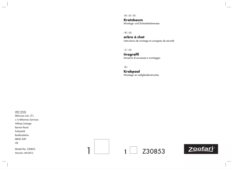 Page 1 of the manual User Manual Zoofari IAN 73592