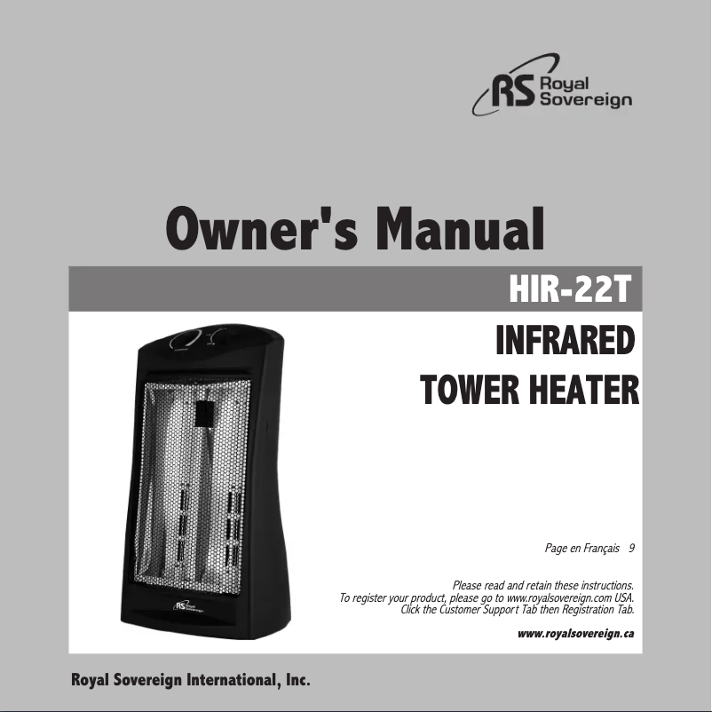 First page image of the manual for HIR-22T