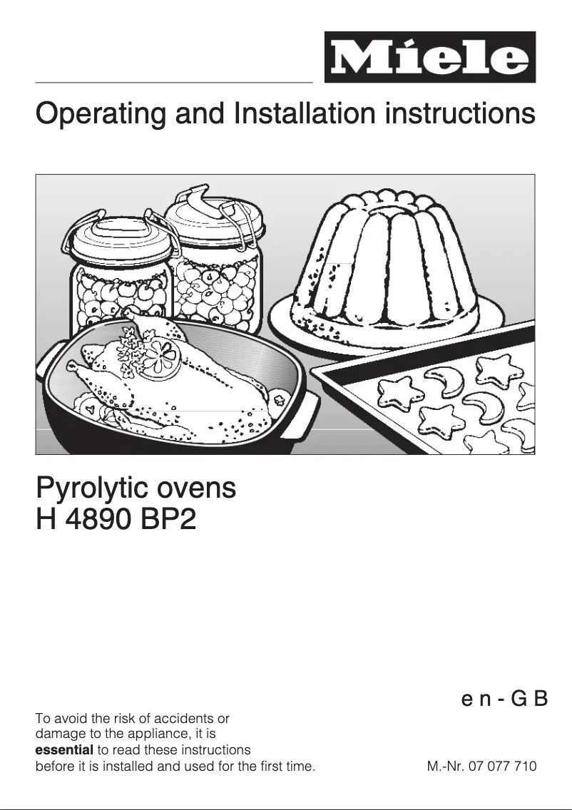 Page 1 of the manual User Manual Miele H 4890 BP2