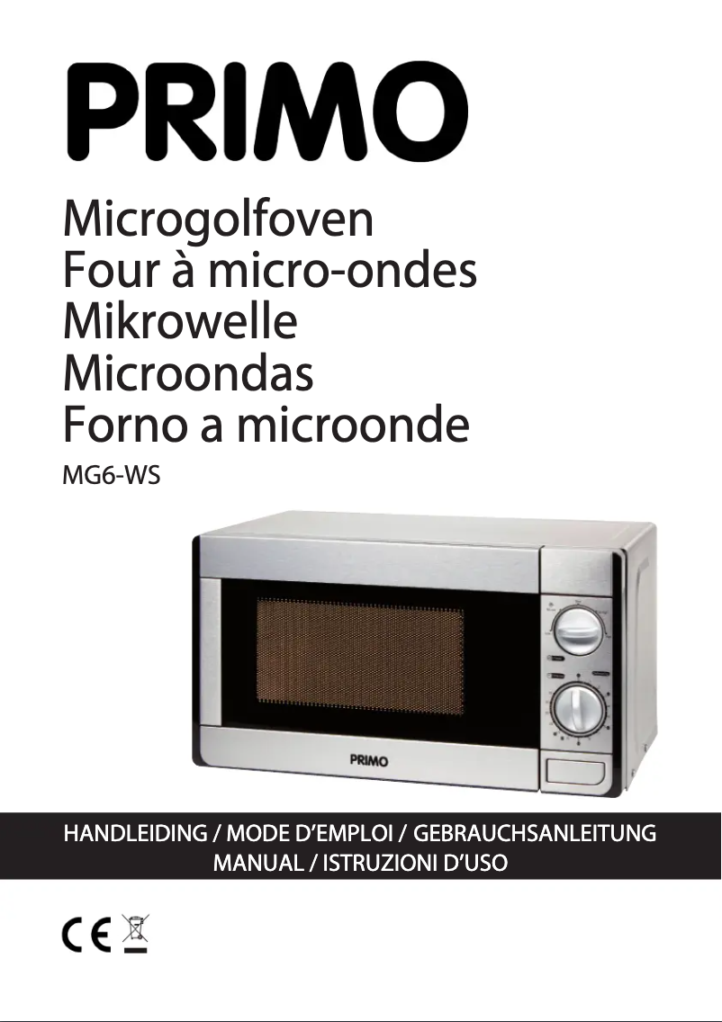 First page image of the manual for MG6-WS