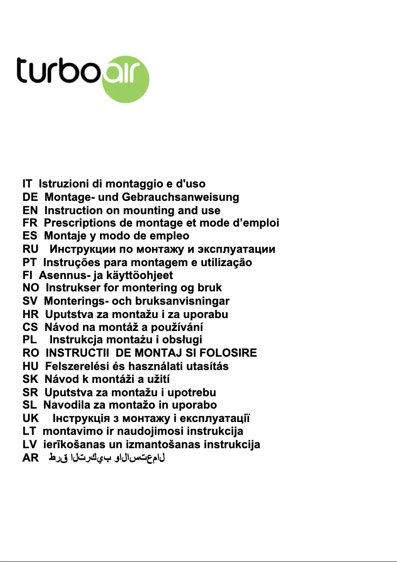 First page image of the manual for Aosta IX/LUX/A/74