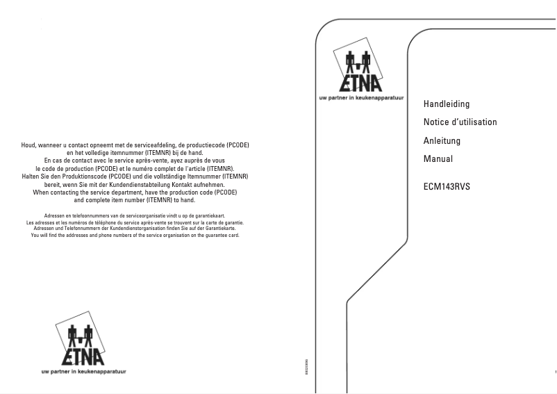 First page image of the manual for ECM143