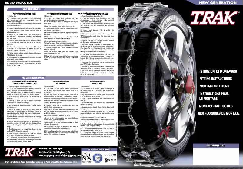 Page 1 of the manual User Manual Trak Tourisme