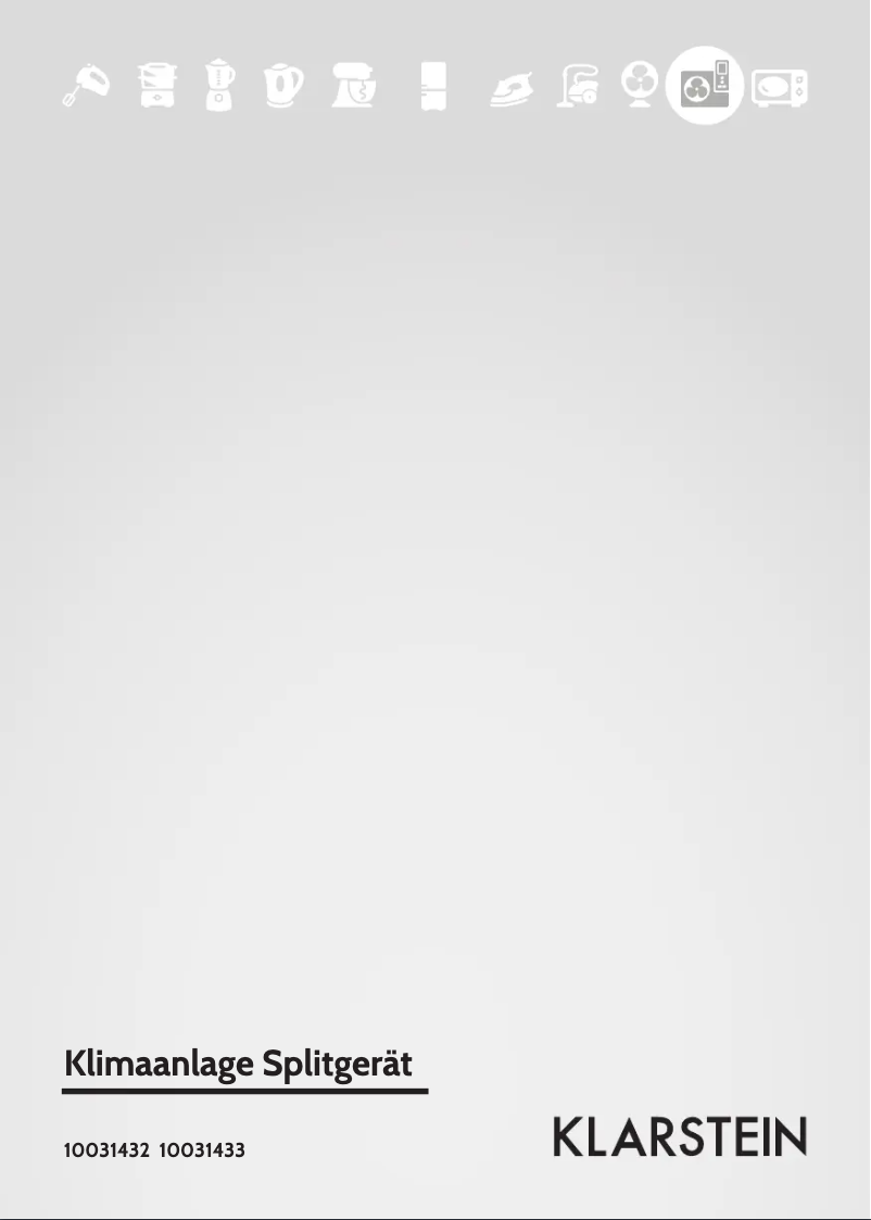 Page 1 of the manual User Manual Klarstein 10031432