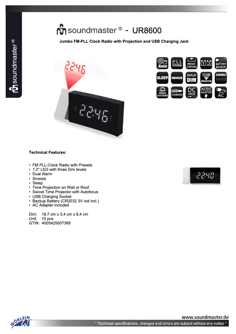First page image of the manual for UR8600