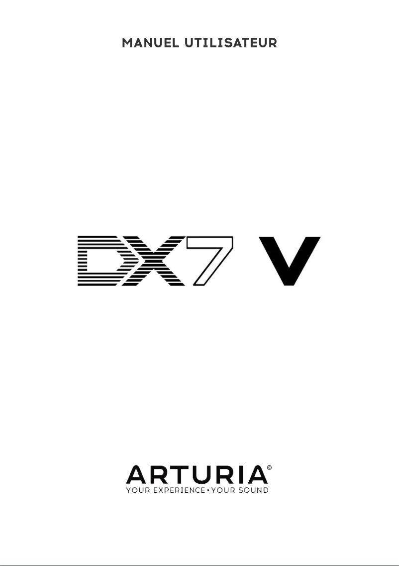 Page 1 of the manual User Manual Arturia DX7 V