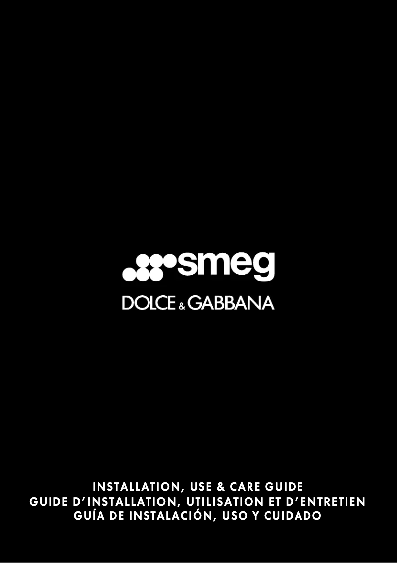 Page 1 of the manual User Manual Smeg KTU36DGC