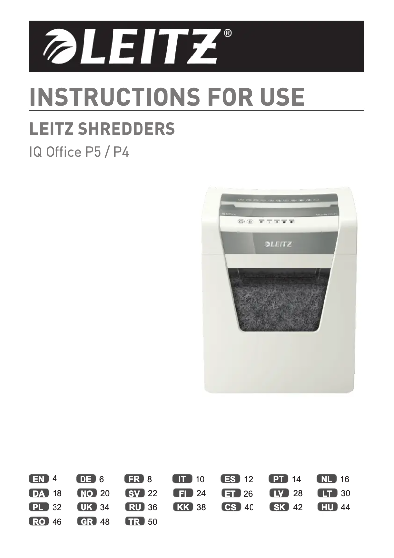 First page image of the manual for IQ Office Pro P5+
