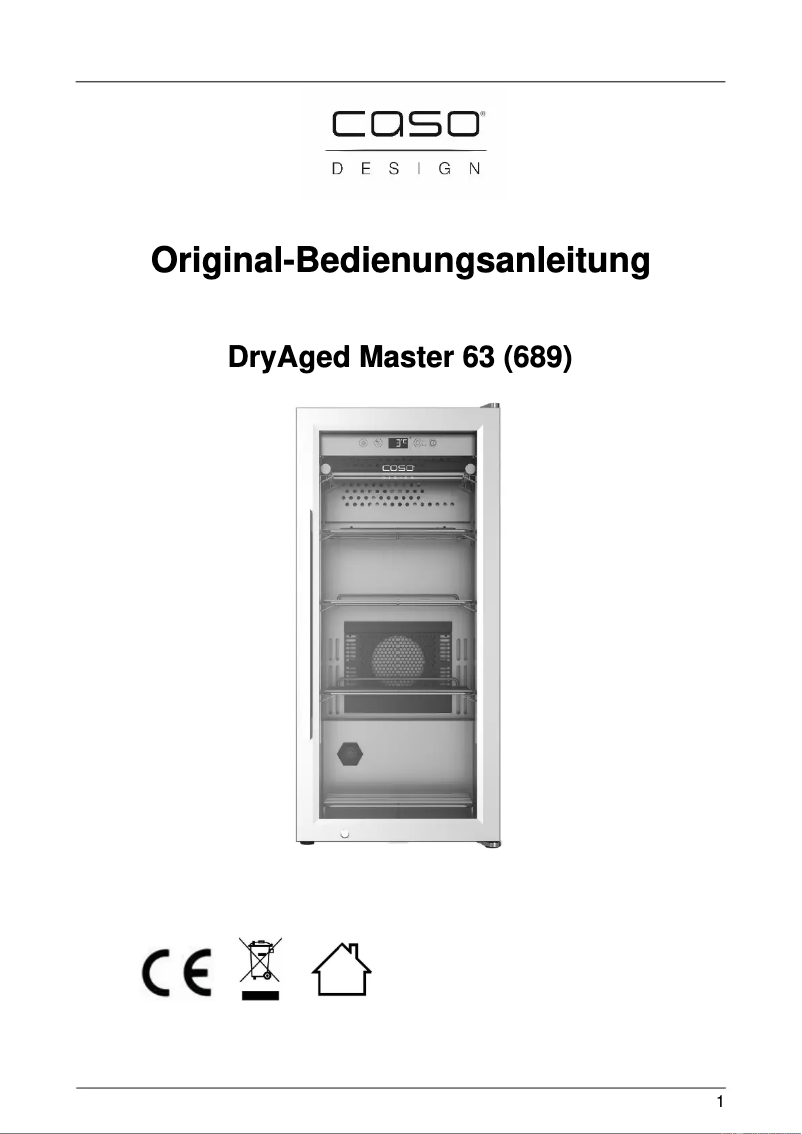 Page 1 of the manual User Manual Caso DryAged Master 63