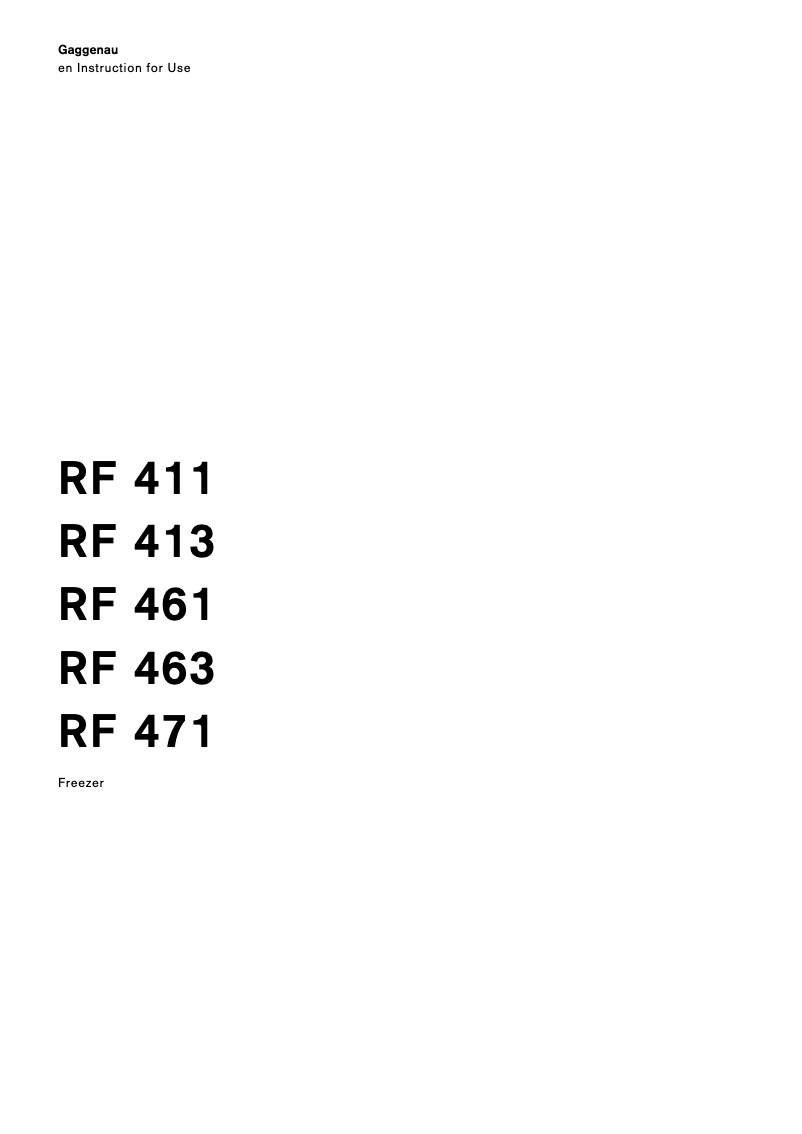 First page image of the manual for RF411301