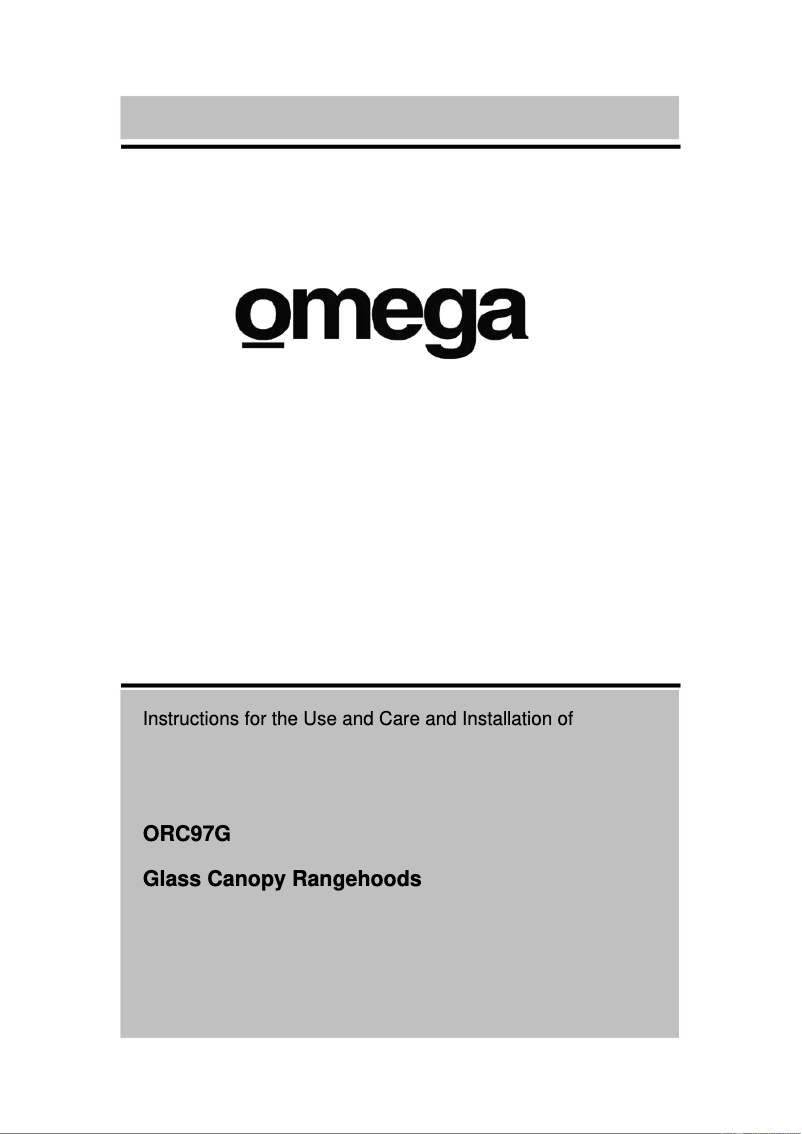 First page image of the manual for ORC97G