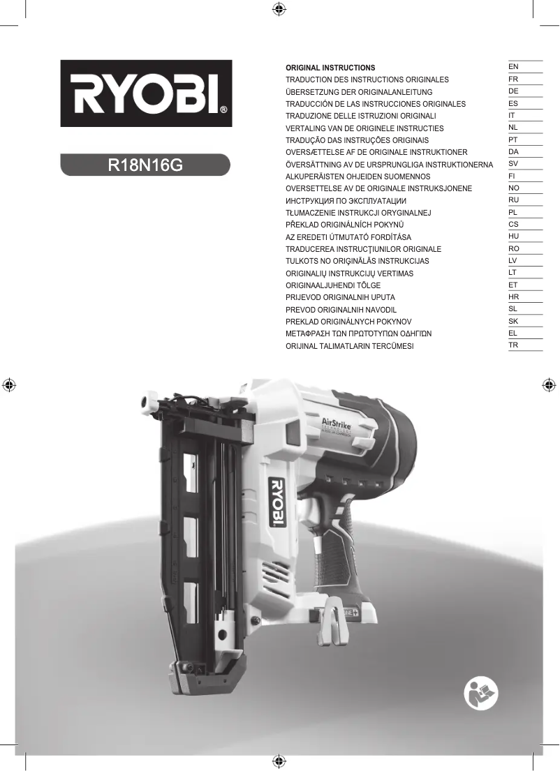 Page 1 of the manual User Manual RYOBI One+ R18N16G