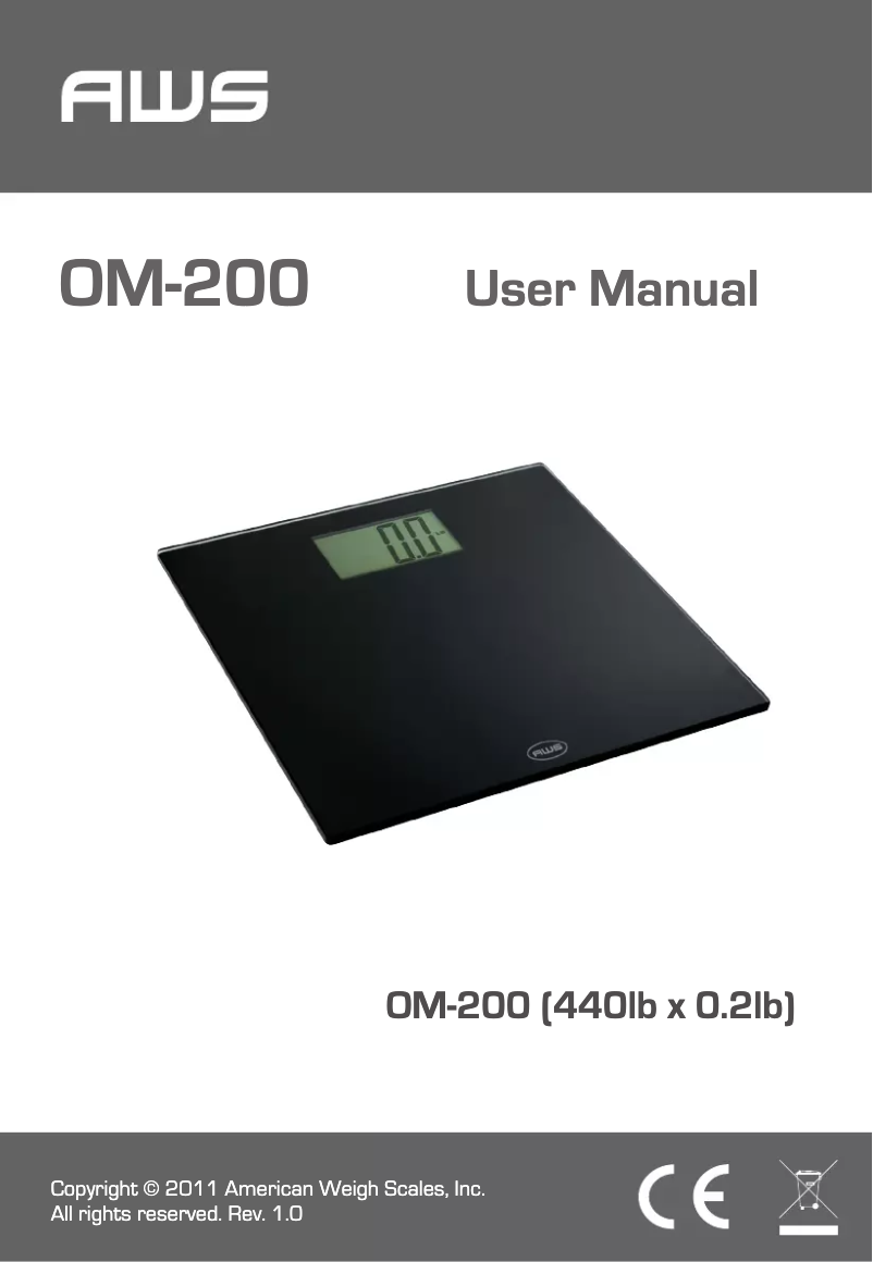 First page image of the manual for OM-200