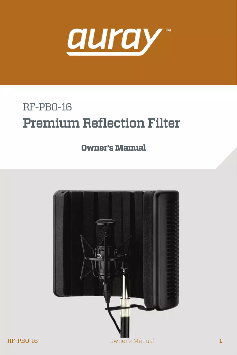 First page image of the manual for RF-PBO-16