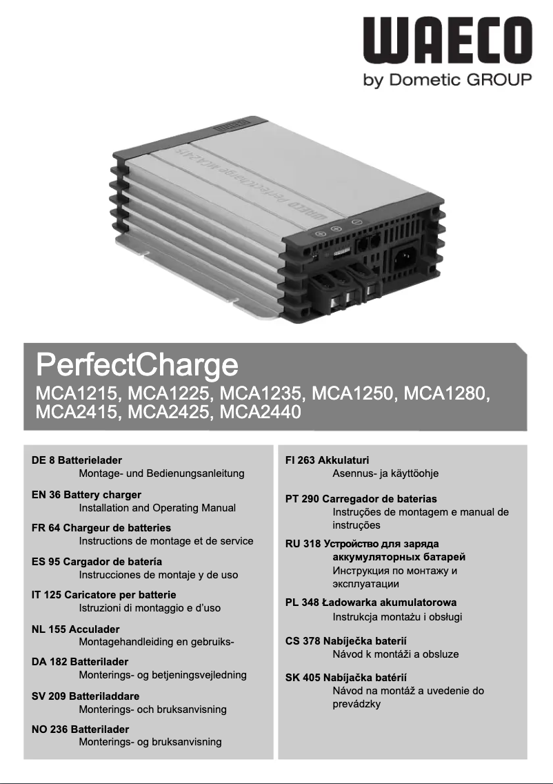 Page 1 de la notice Manuel utilisateur Dometic MCA1235