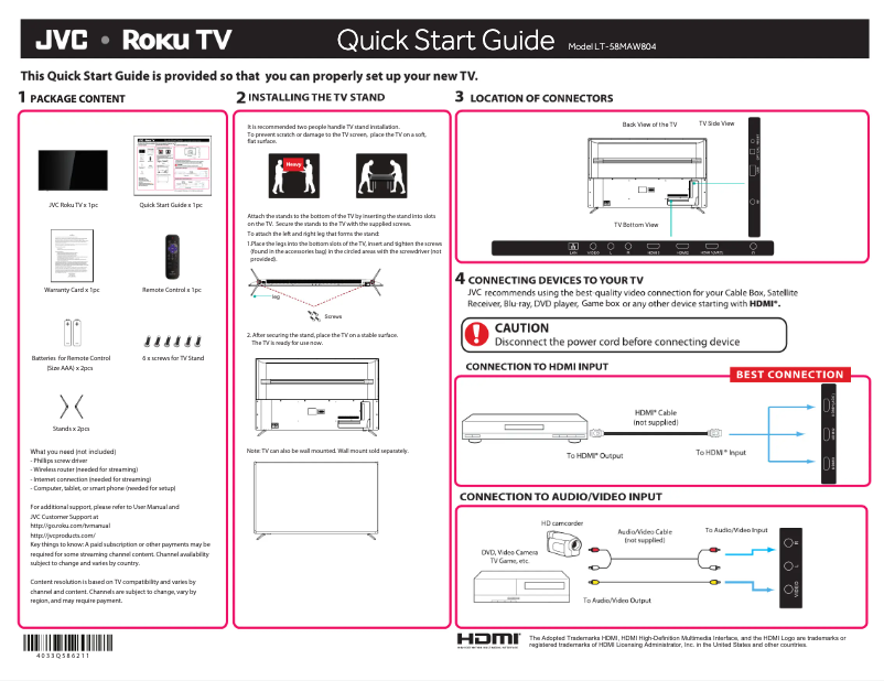 Page 1 of the manual User Manual JVC LT-32MAW205