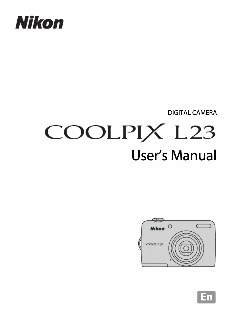 First page image of the manual for Coolpix L23