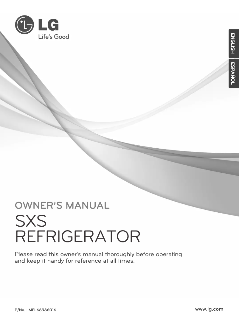 First page image of the manual for GR-P267FLN