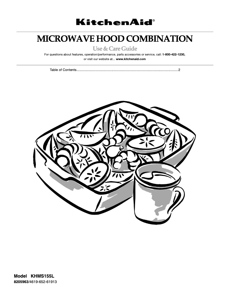 First page image of the manual for KHMS155LSS0