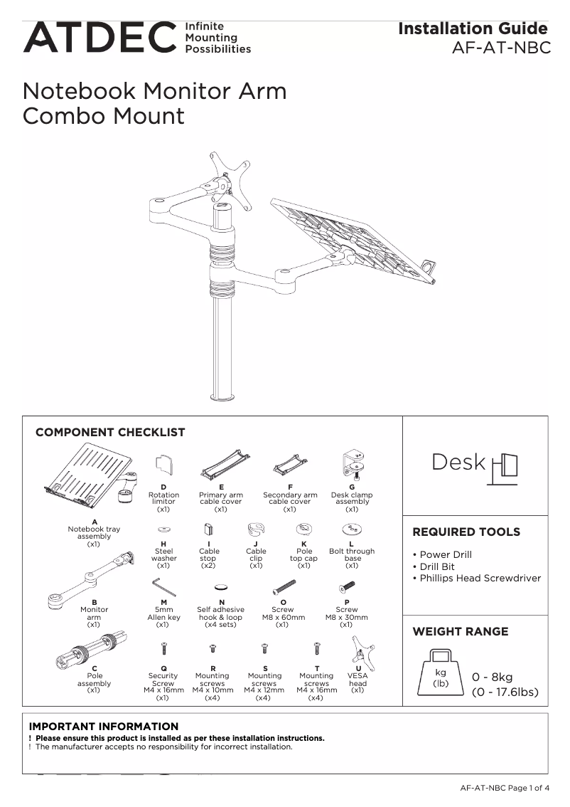 Image de la première page du manuel de l'appareil AF-AT-NBC