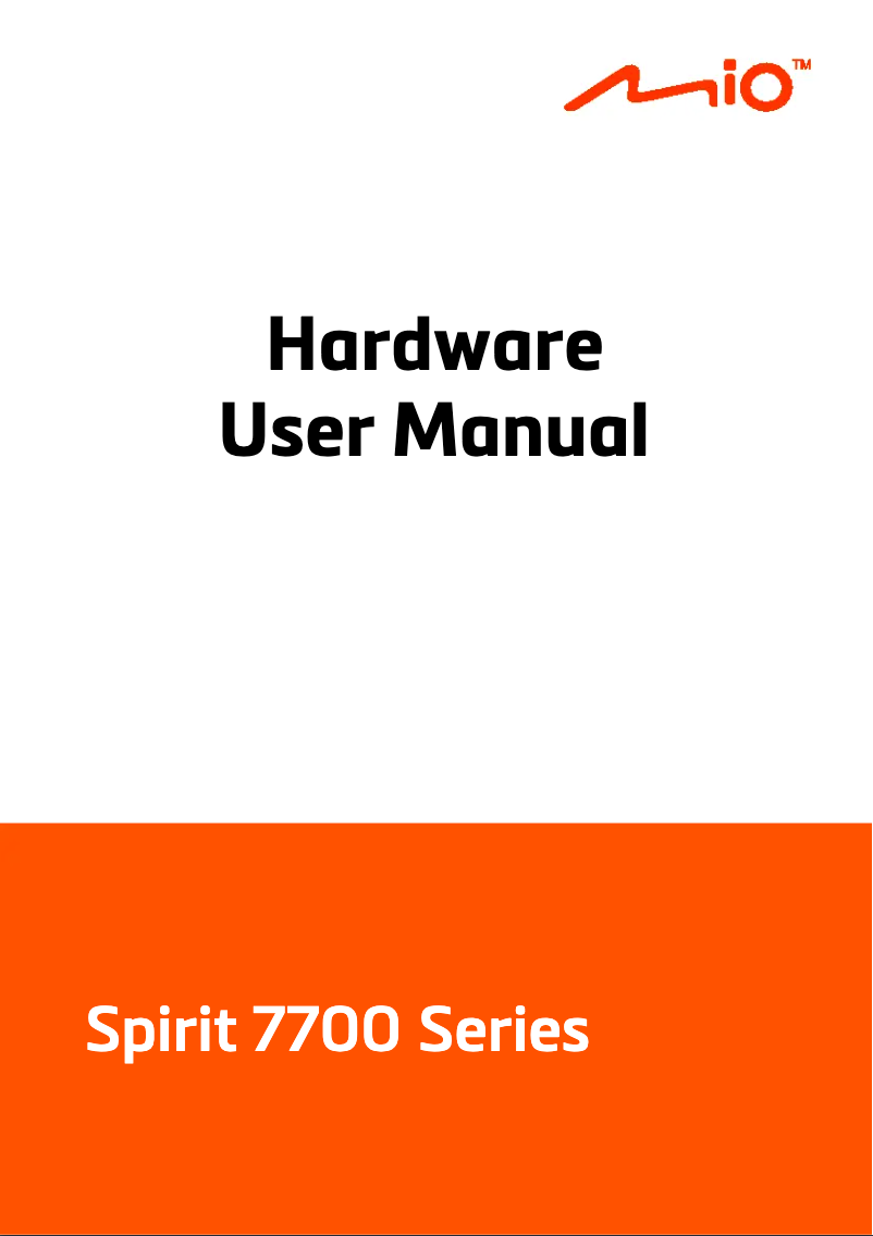 Page 1 of the manual User Manual Mio Spirit 7700 LM