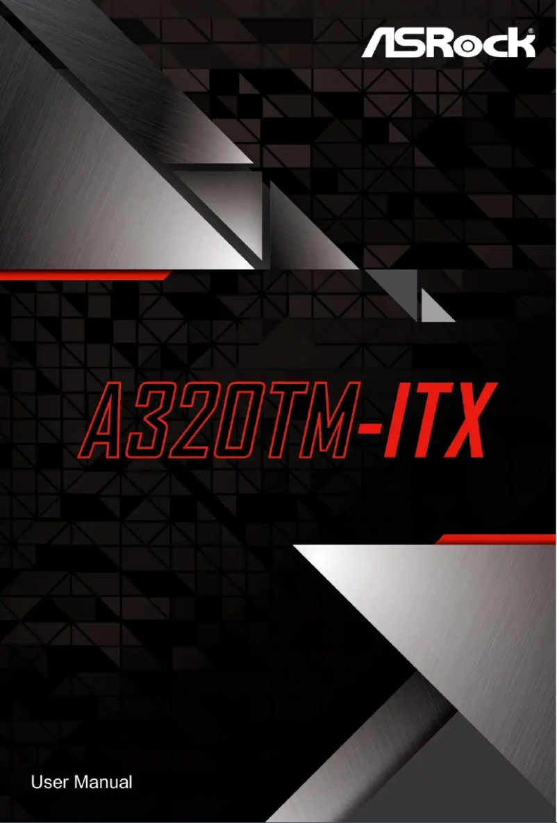 Page 1 de la notice Manuel utilisateur Asrock A320TM-ITX