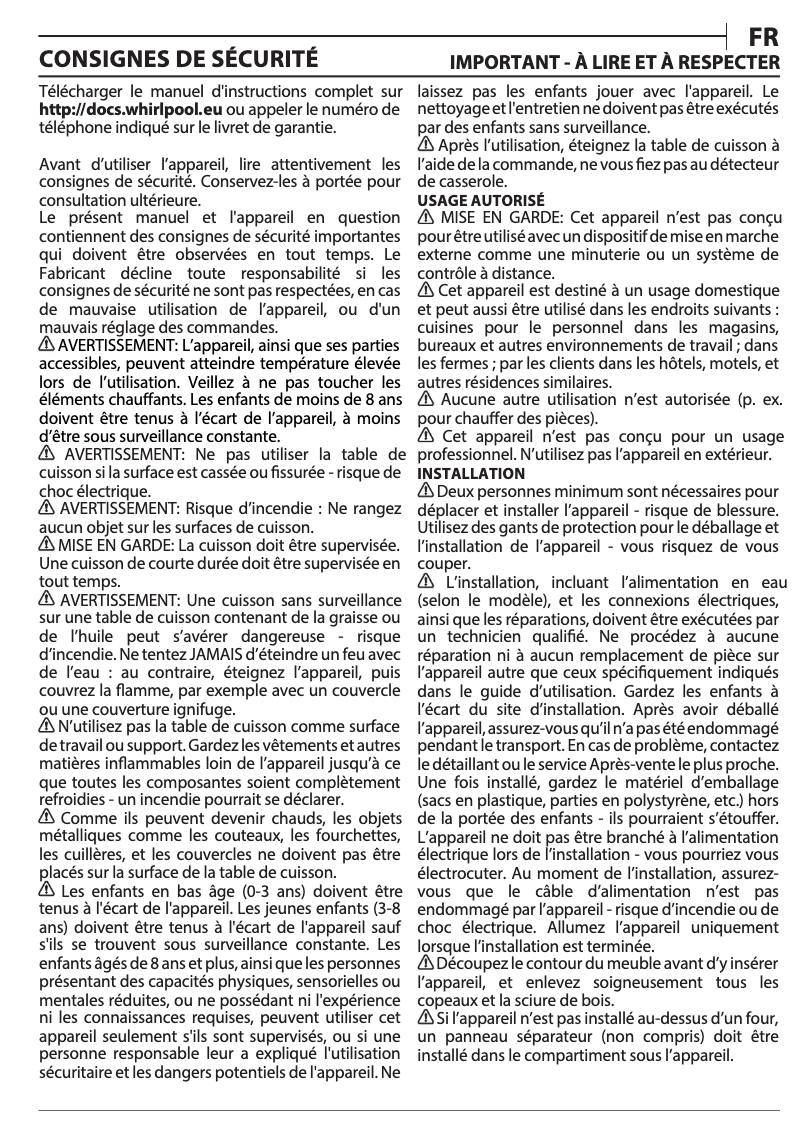 First page image of the manual for WL B5860 AL