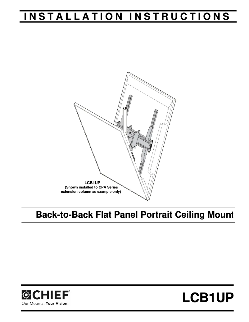 Page 1 of the manual User Manual Chief LCB1UP