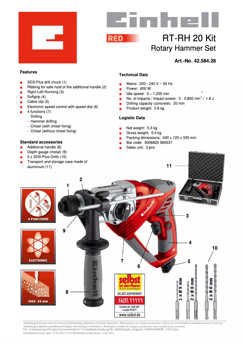 First page image of the manual for RT-RH 20 Kit