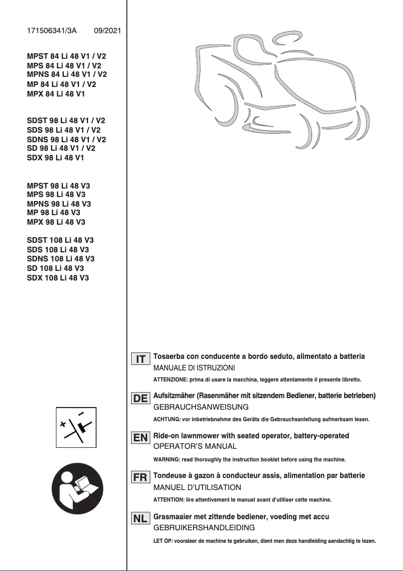 Page 1 de la notice Manuel utilisateur Stiga e-Ride S300