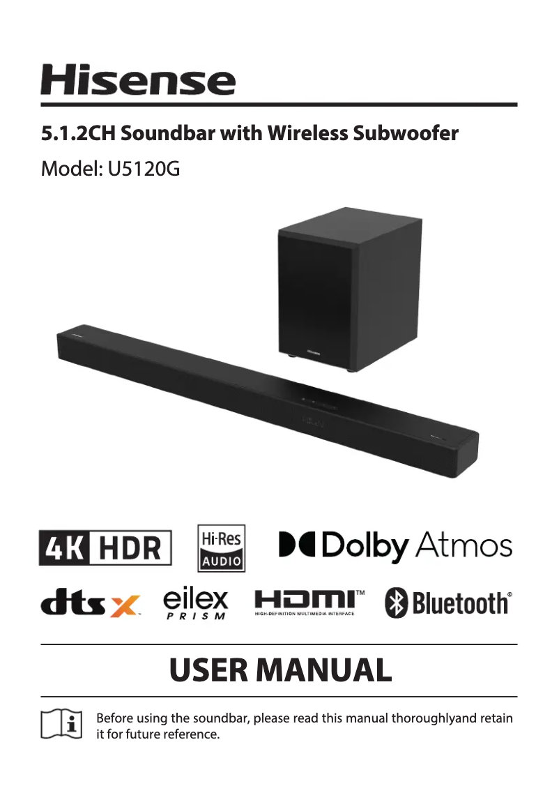 Page 1 of the manual User Manual Hisense U5120G