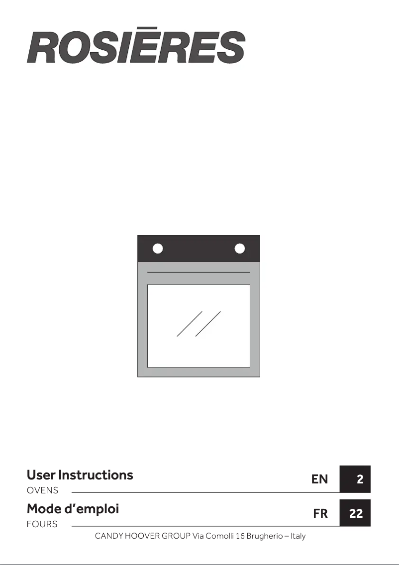 First page image of the manual for RFC3O5879INP